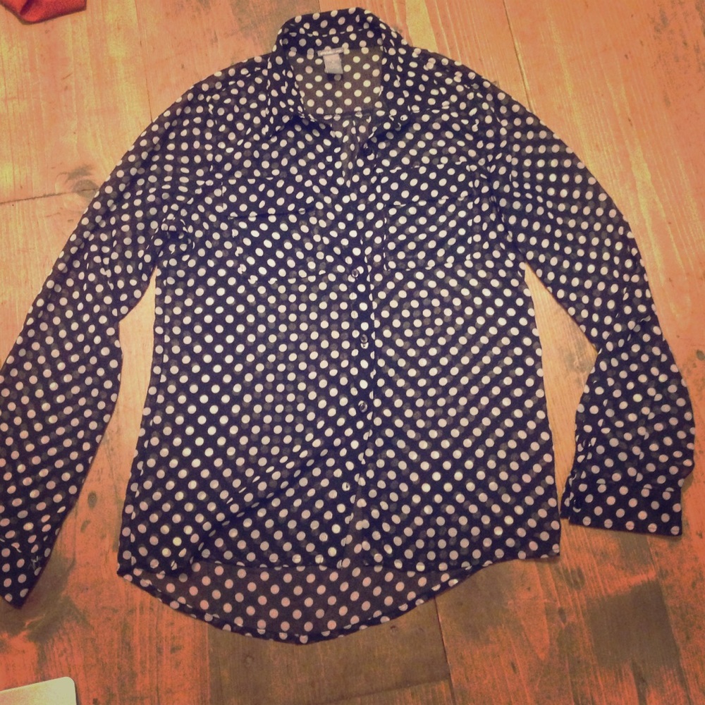 COPY - Charlotte Russe polka dot blouse